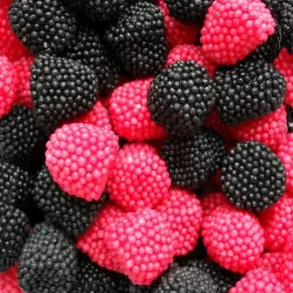 Frambozen en bramen snoepjes schepsnoep