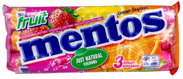 Menthos Fruit 3 pack 114 gram