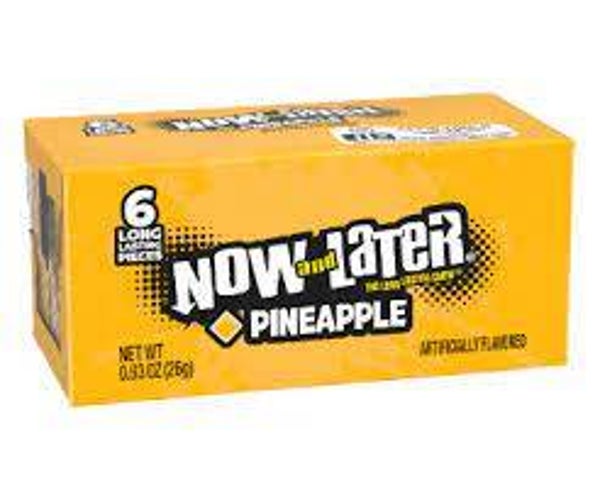 Now and Later Pineapple 26 gr ( 6 stuks in doosje )