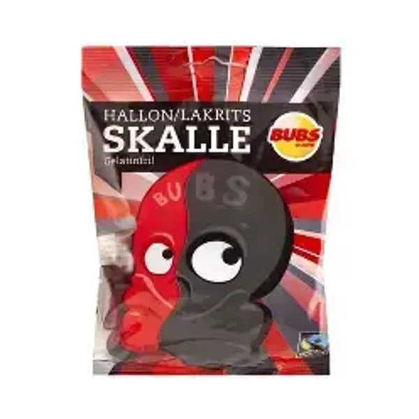 Bubs Skulls Salty Raspberry Liquorice 90 gram