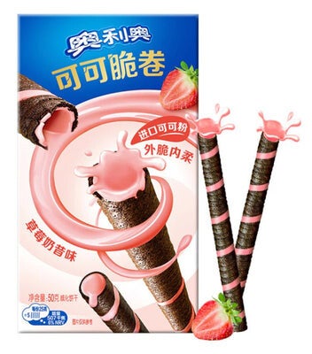 Oreo Wafer Roll Aardbei 50 gram