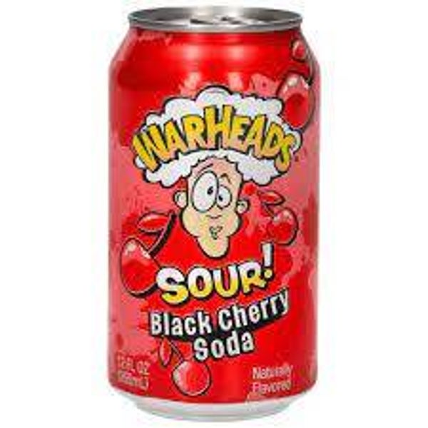 Warheads Sour Soda Black Cherry 355ml