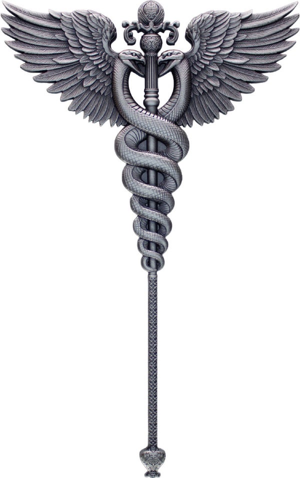 Südkorea: Die Göttlichen Waffen – Geflügelter Stab, 2,5 Unzen Silber