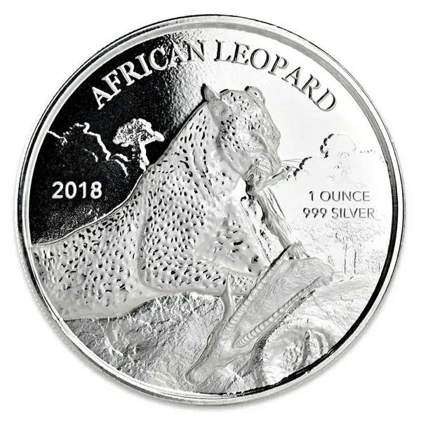 2018 Ghana – Afrikanischer Leopard 1 oz Silbermünze*