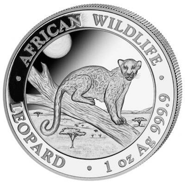 2021 Somalia African Wildlife Leopard 1 oz Silbermünze*