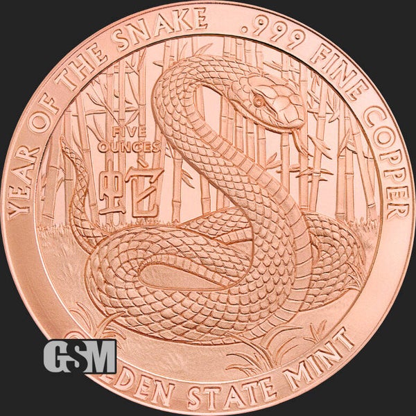 5 oz Kupfer Jahr der Schlange 2025