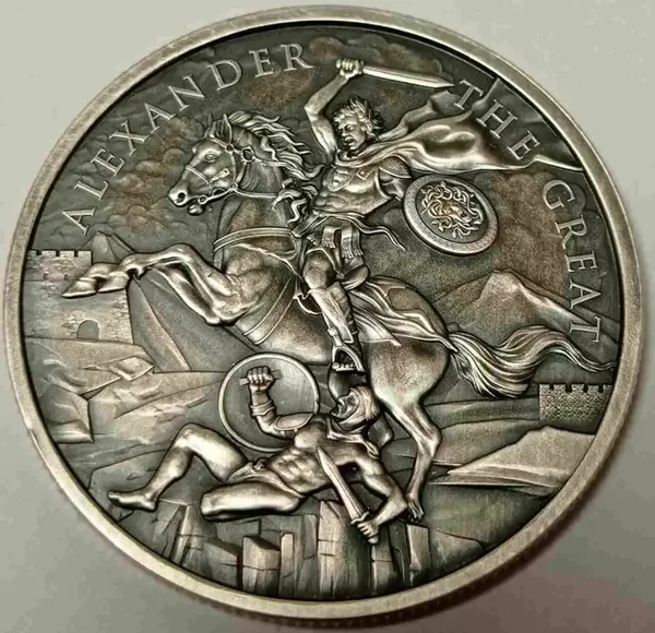 Legendary Warriors Alexander der Große 1 Unze Silber, Antik*