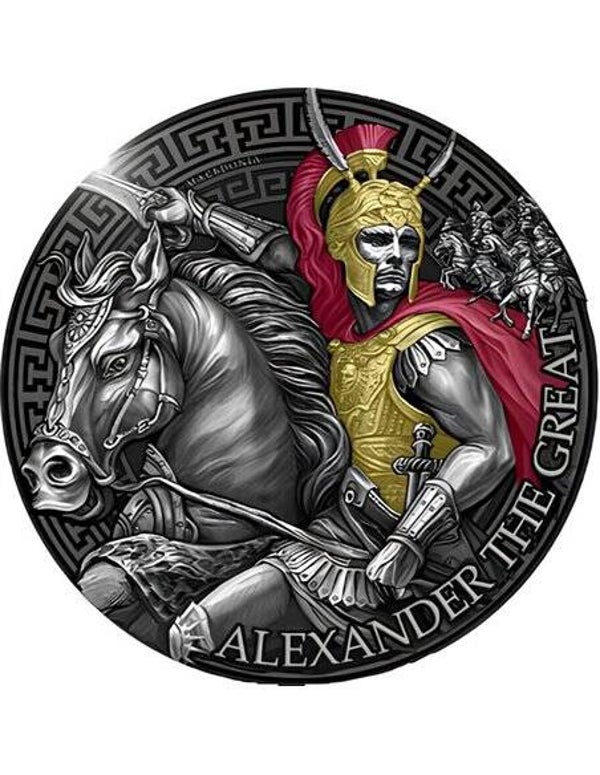 ALEXANDER DER GROSSE  Große Kommandeure - 5 Oz Silbermünze - 5000 Francs - Kamerun 2024