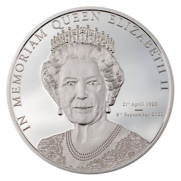 Cookinseln: In Memoriam Queen Elizabeth II 1 Unze Silbermünze 2022 Proof*