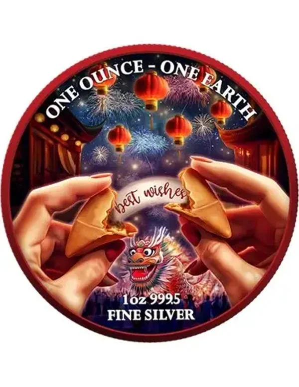 Fiji One Earth - Happy New Year - 1 oz Silbermünze 2022