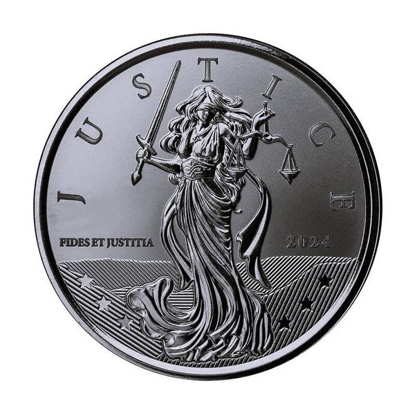 Gibraltar 2024 Lady Justice - RECHT & ORDNUNG 1 Unze Silbermünze - Prooflike*
