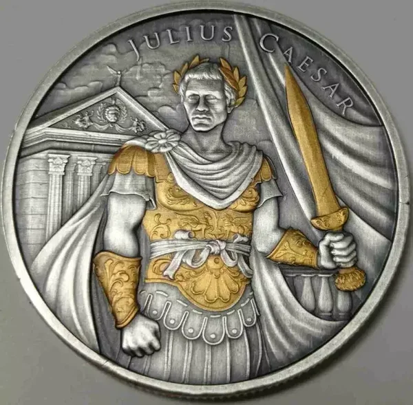 Julius Caesar Legendary Warriors 1 oz Silber Antikgold*