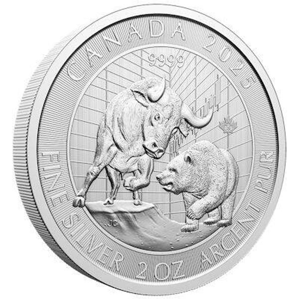 Kanada 10 CAD Bull and Bear 2025 Silbermünze