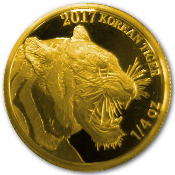 Südkorea - Koreanischer Tiger 2017 - 1/4 Oz Gold**
