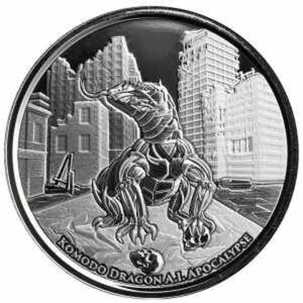 Tokelau 2022 - Komodo Dragon A.I Apocalypse Silbermünze Ag999 1oz *