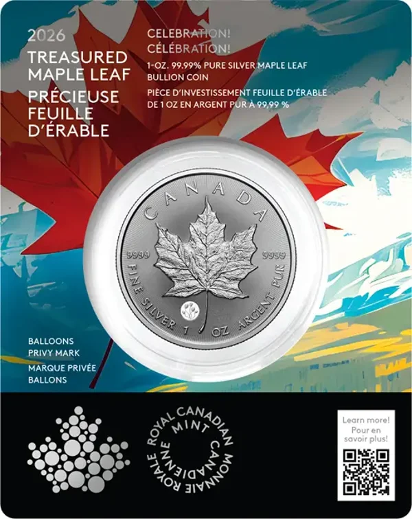 Treasured Maple Leaf -  Gratulation Silbermünze 5 CAD  Canada 2026