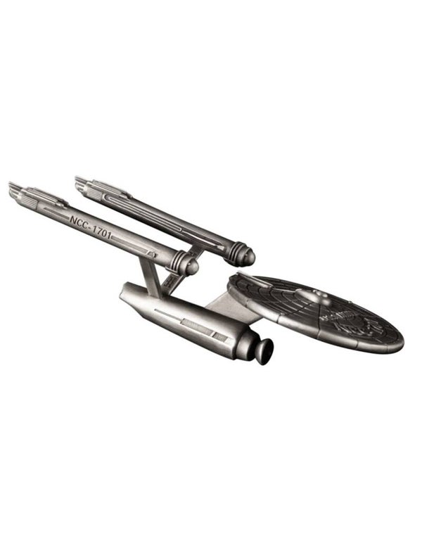 U.S.S. ENTERPRISE Star Trek 3D-geformte 3-Unzen-Silbermünze 5$ Samoa 2024