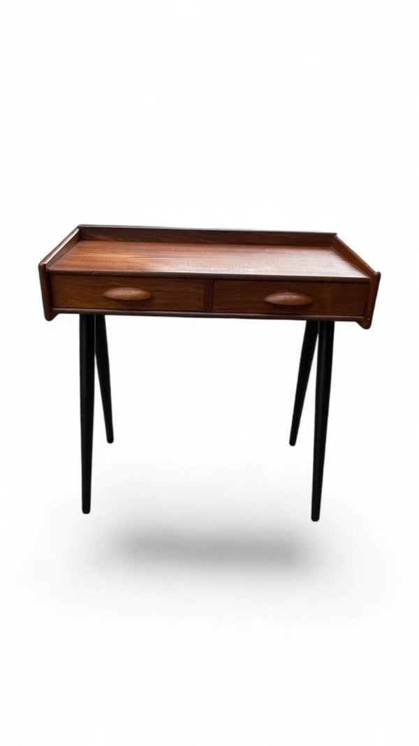 Teak two drawer side table