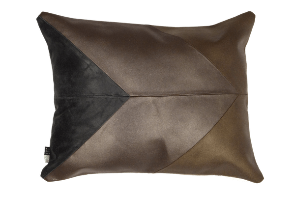 Sierkussen kussen Triangle 40x50cm Brons, gemaakt van 100% leer.