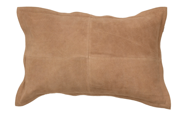 Vintage Kussen 40x60cm in de kleur Zandgeel, gemaakt van 100% leer.