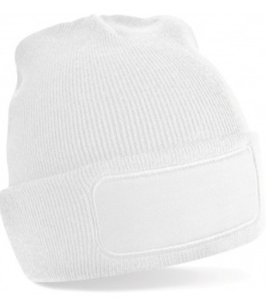 Original beanies met patch om te sublimeren (b 10 x h 5 cm)