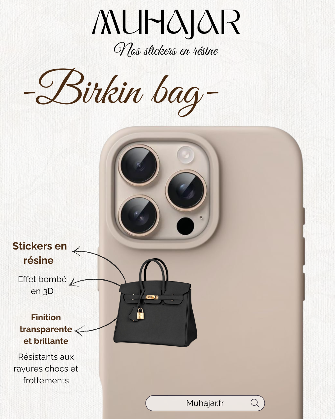 Stickers résine -  Birkin bag