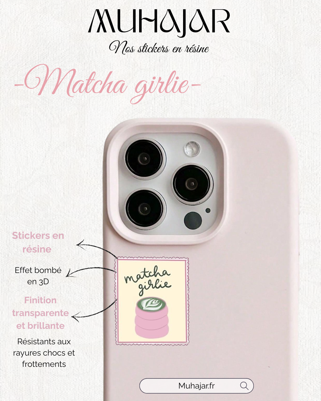 Stickers résine - Matcha girls