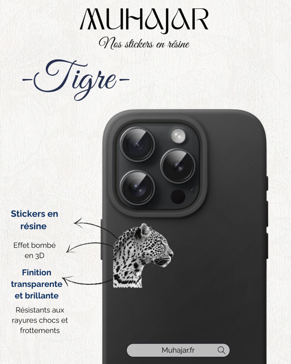Stickers résine - Tigre