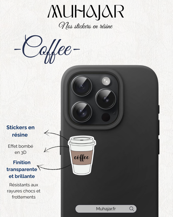 Stickers résine - Coffee
