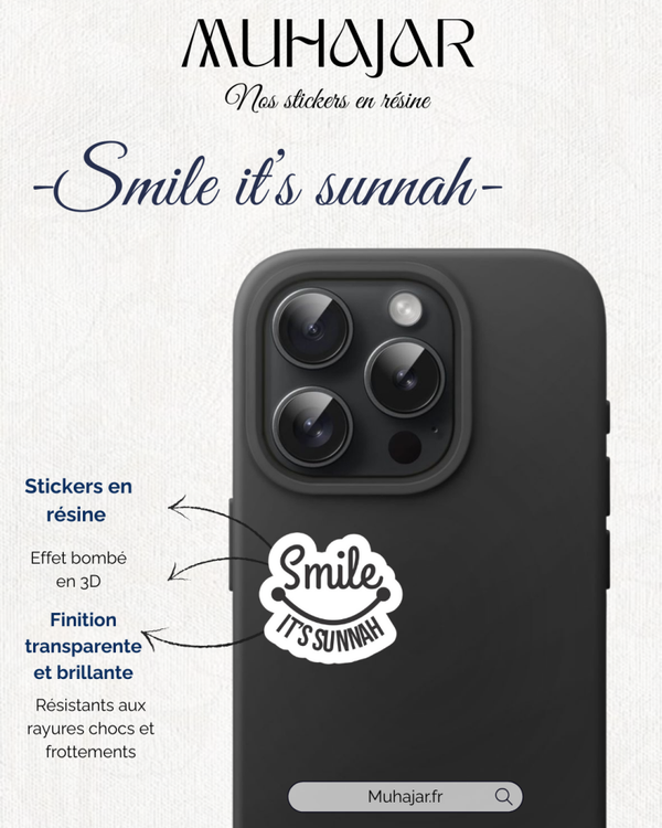 Stickers résine - Smile it’s sunnah