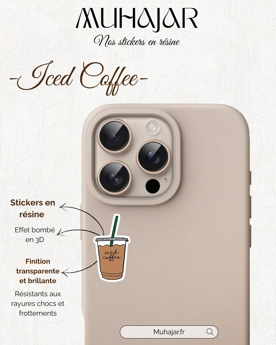 Stickers résine - Iced Coffee