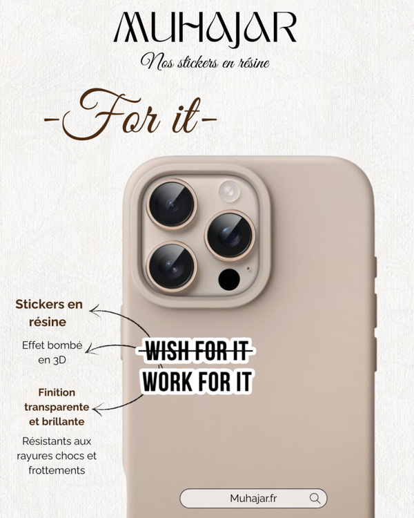 Stickers résine - work for it