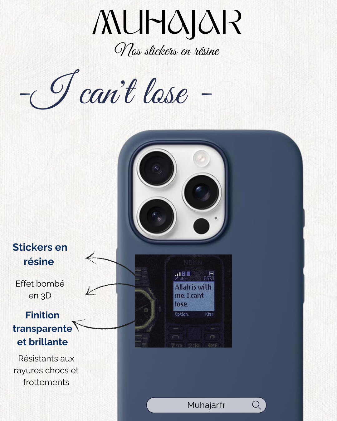 Stickers résine - I cant lose