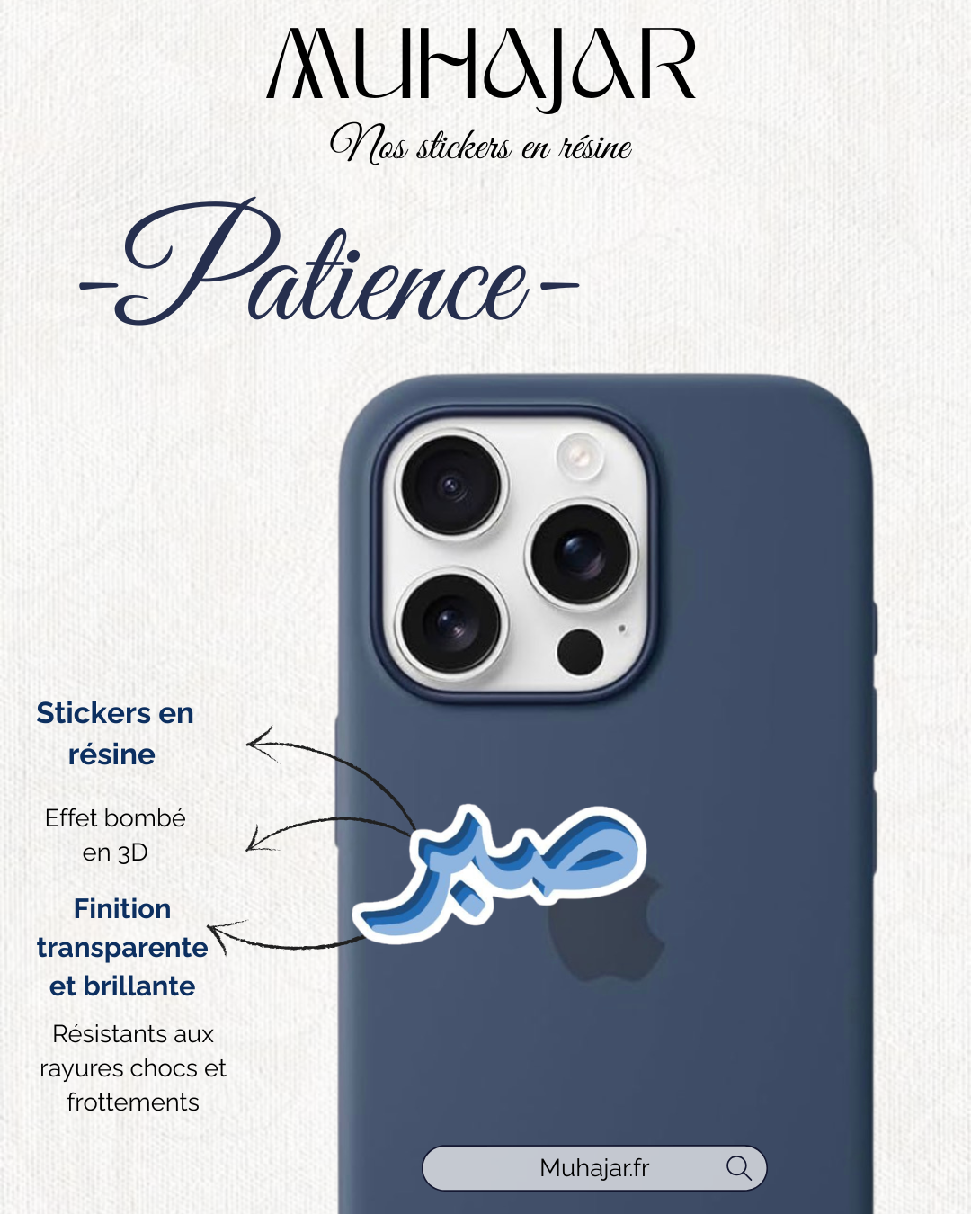 Stickers résine - Patience