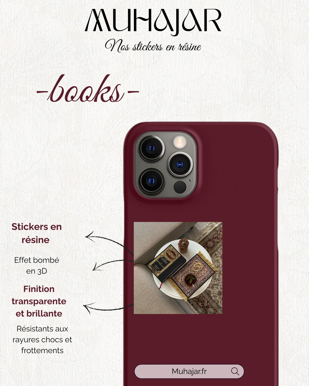 Stickers résine - books