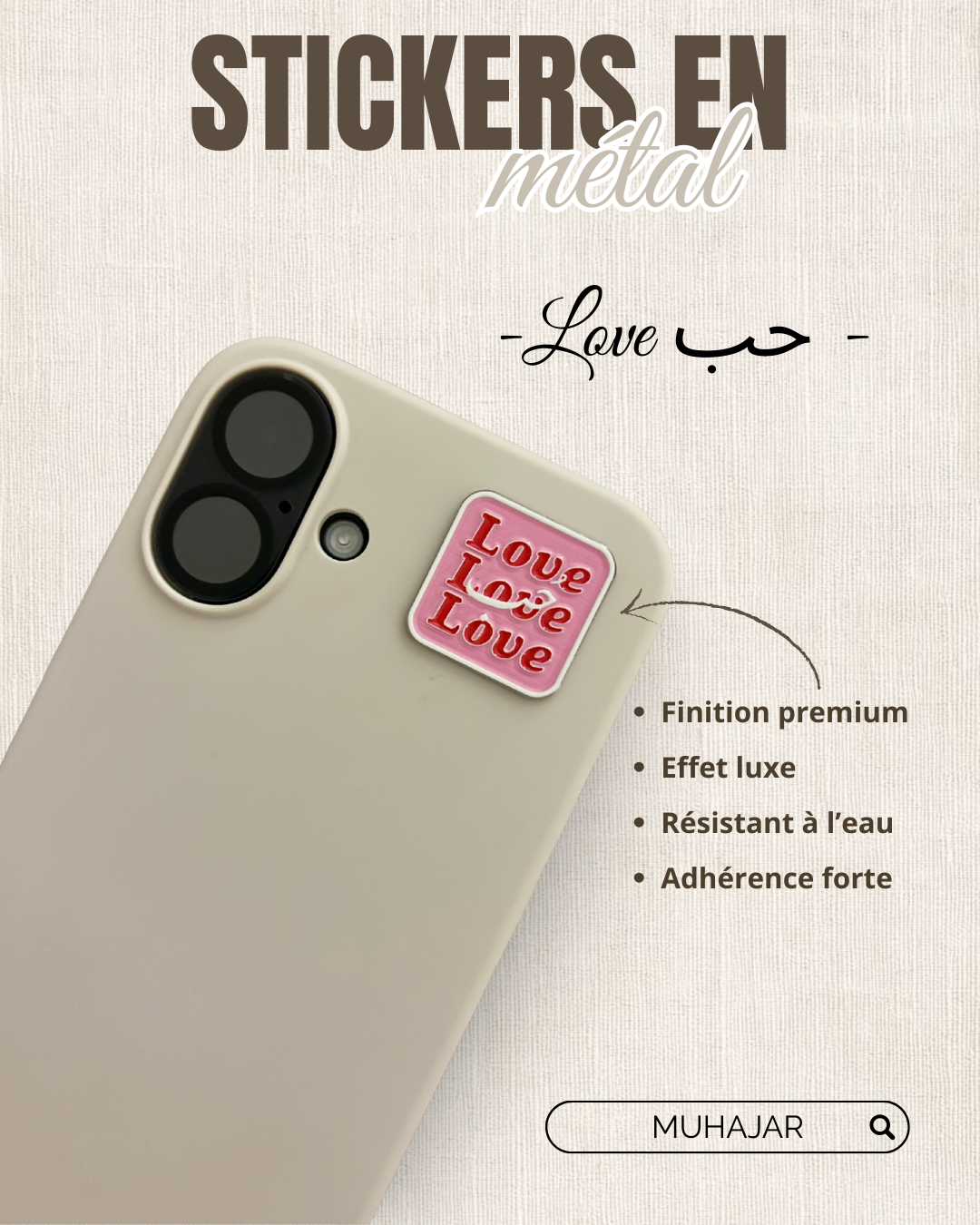 Stickers métal - Love