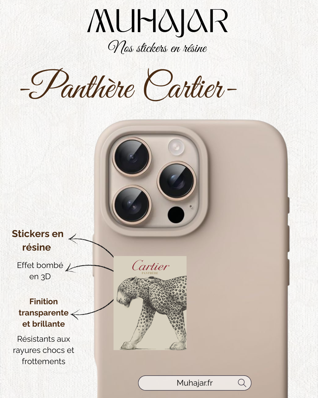 Stickers résine - cartier