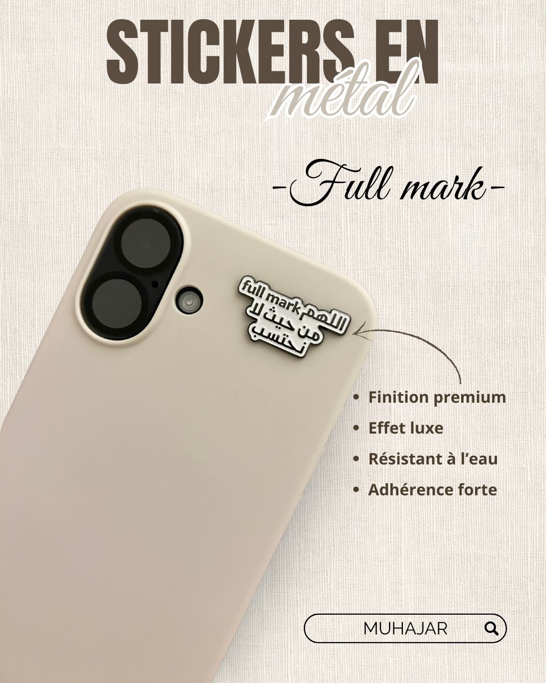 Stickers métal - Full mark