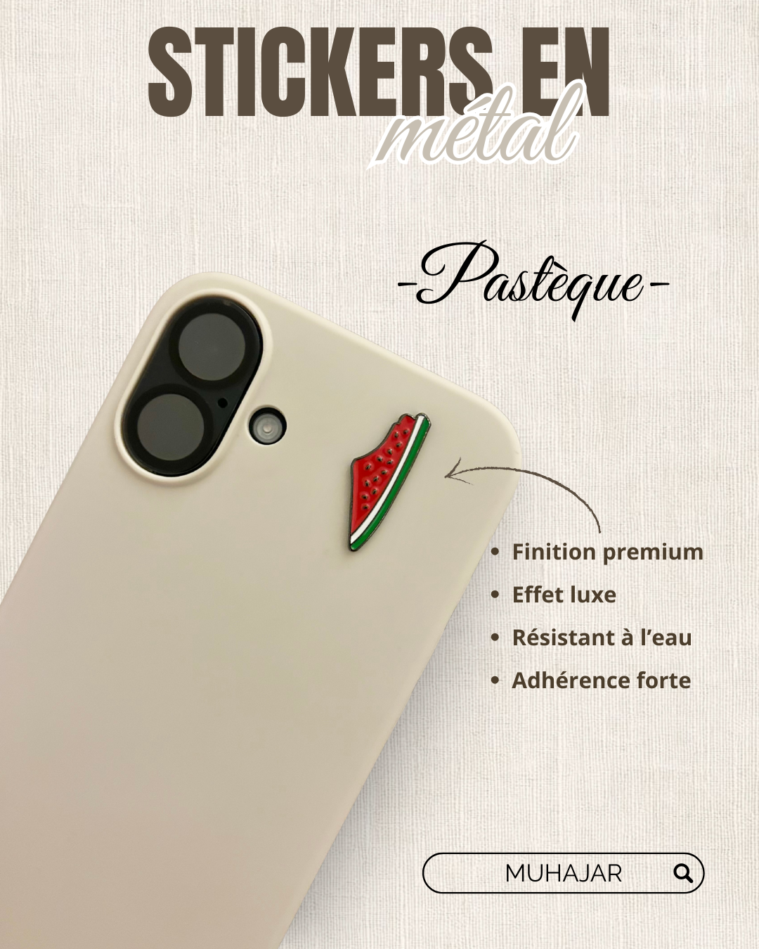 Stickers métal - Pastèque