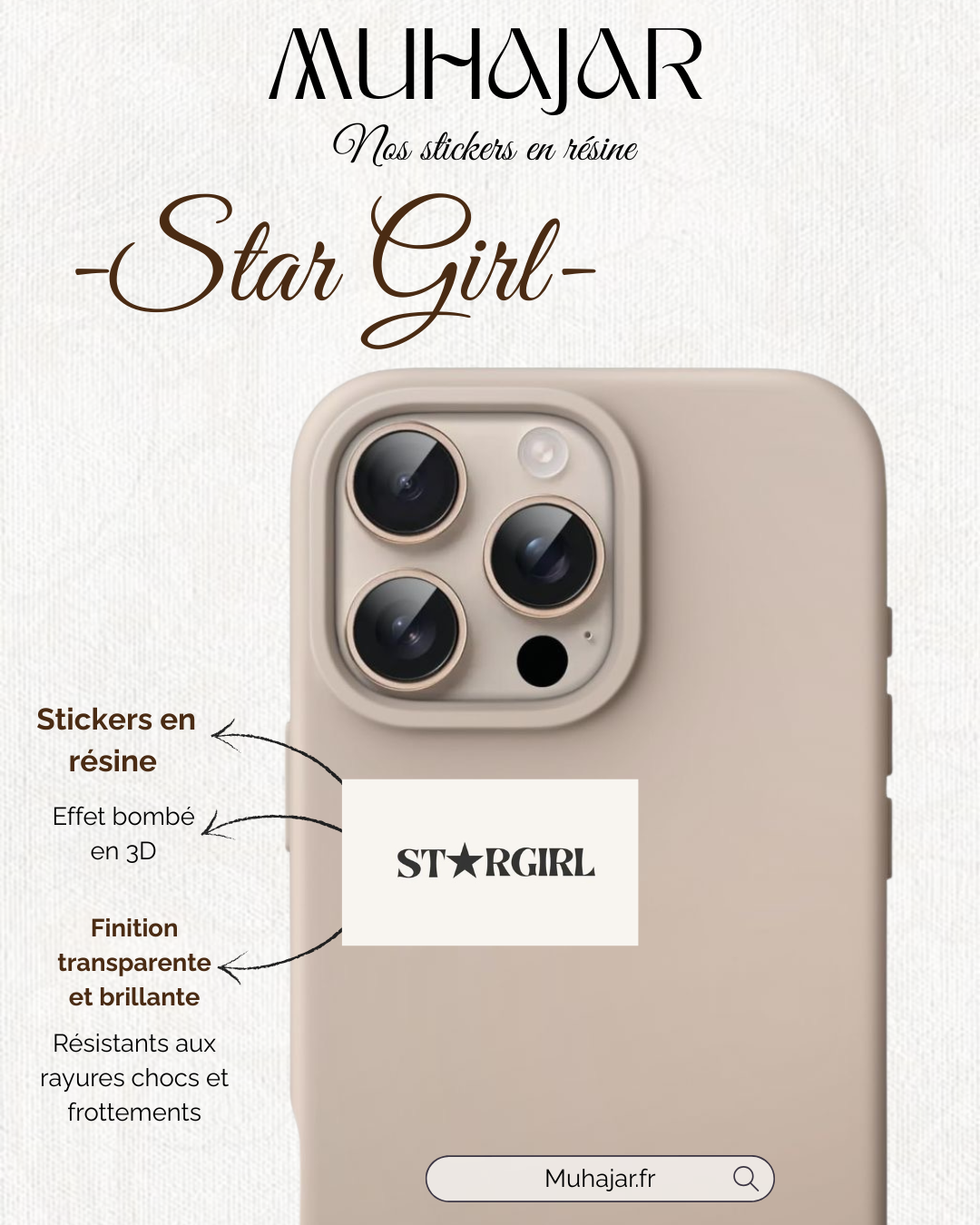 Stickers résine - Star girl