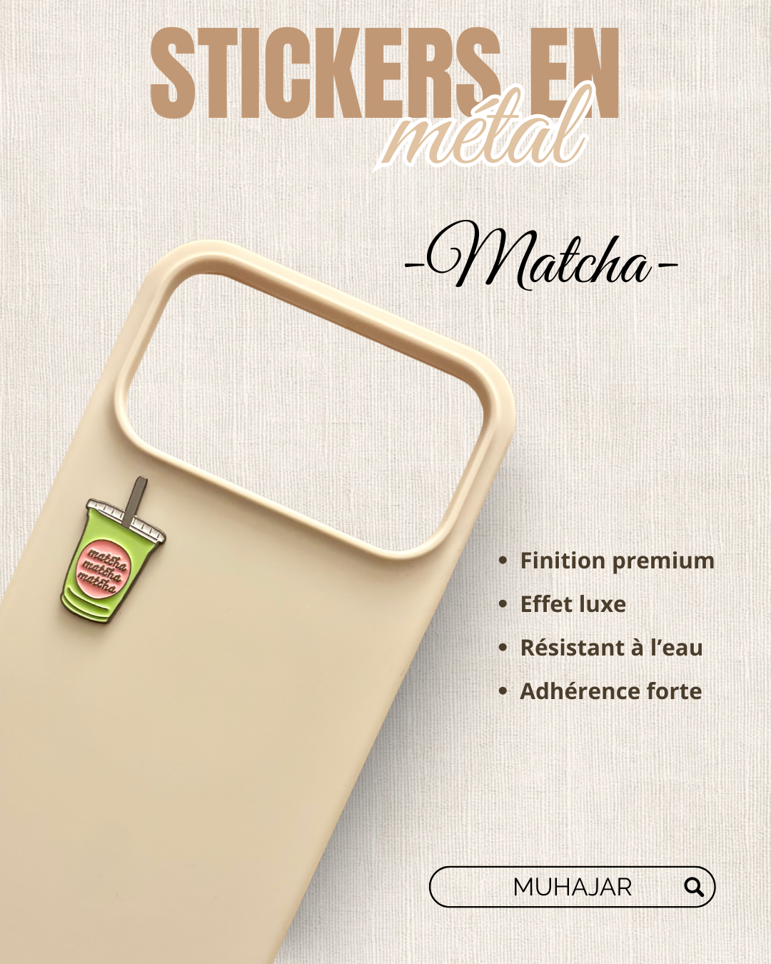 Stickers métal - 2Matcha