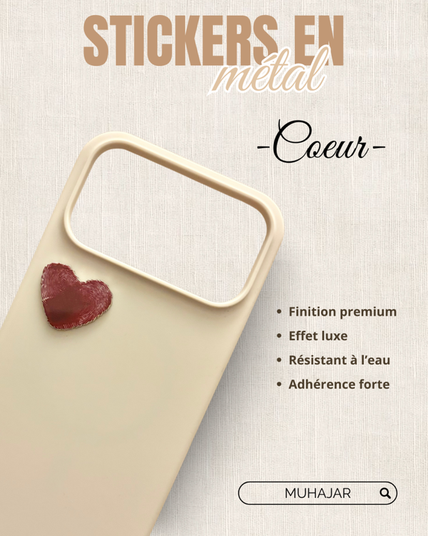 Stickers métal - Empreinte Coeur