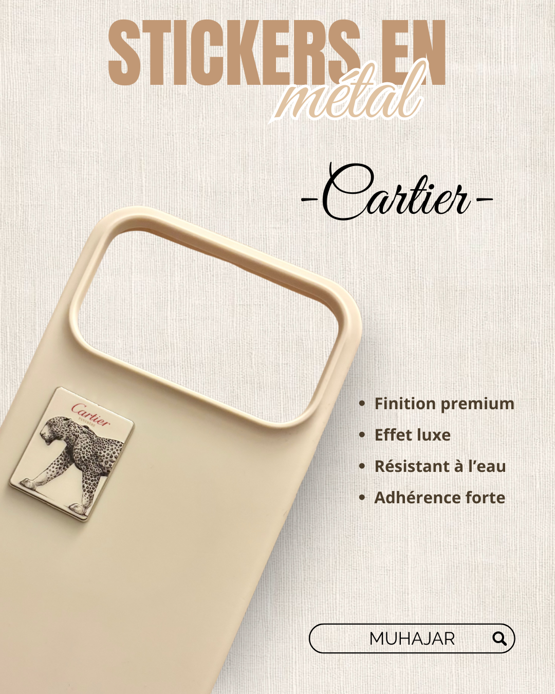 Stickers métal - cartier