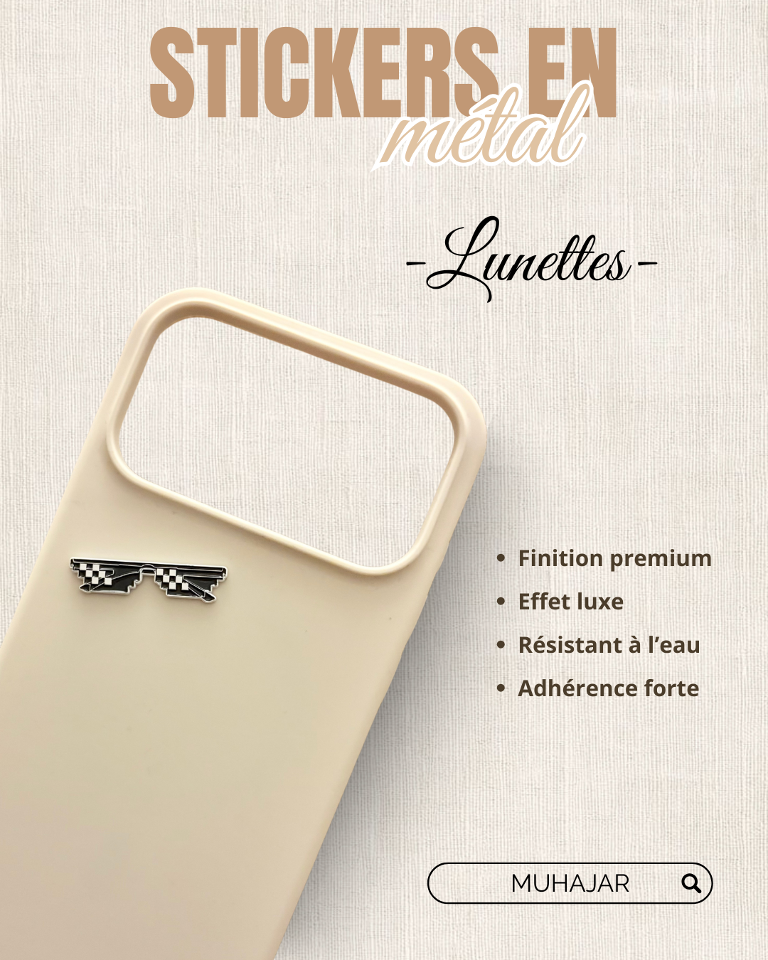 Stickers métal - Lunettes