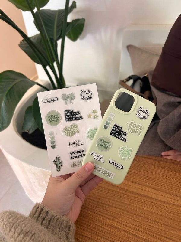 Planche stickers 3D - Green vibe