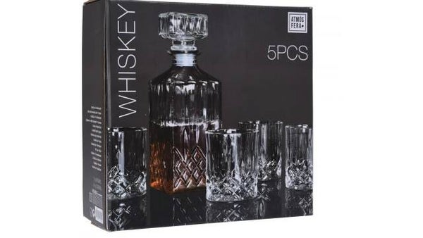 Whiskeyset fles 900ml - Karaf met 4 glazen