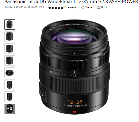 Panasonic Leica DG Vario-Elmarit 12-35mm f/2.8 ASPH POWER O.I.S. Lens (Micro Four Thirds)