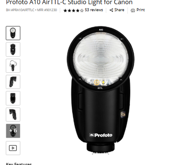 Profoto A10 Profoto A10 AirTTI-C Studio Light for Canon
