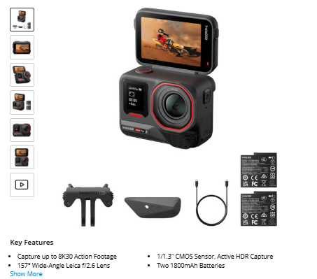 Insta360 Ace Pro 2 Action Camera Dual Battery Bundle