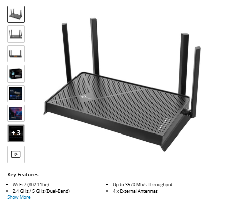 TP-Link Archer BE230 BE3600 Wireless Dual-Band 2.5G Router